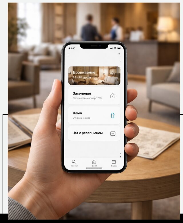 Мобильное приложение для гостей отеля в Новокузнецке, управление сервисом